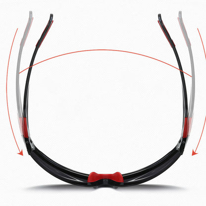 Unisex Fahrradbrille Techsuit 9301, UV-Schutz, Schwarz