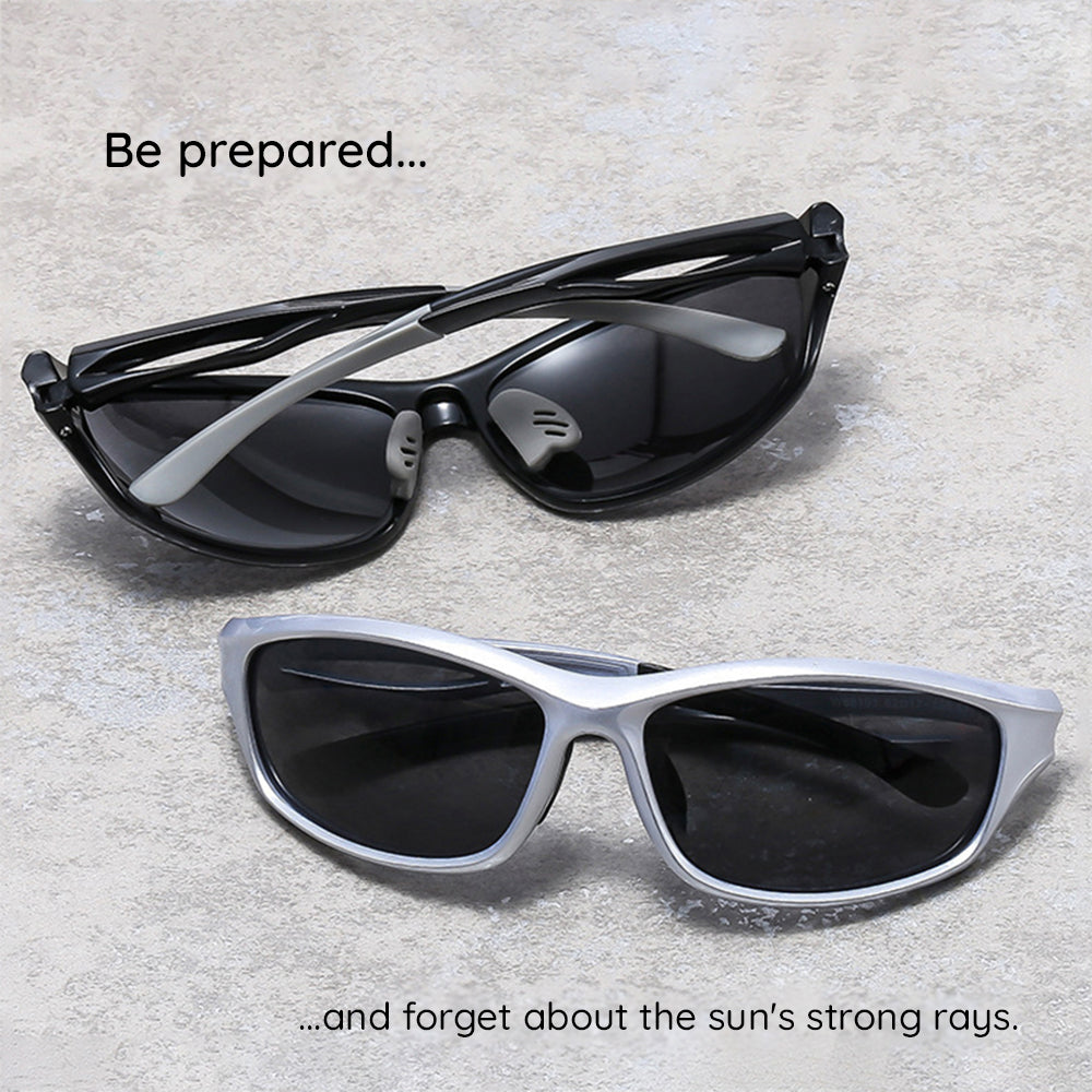Unisex Fahrradbrille Techsuit 9309, polarisiert, schwarz braun