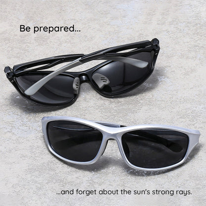 Unisex Fahrradbrille Techsuit 9309, polarisiert, schwarz braun
