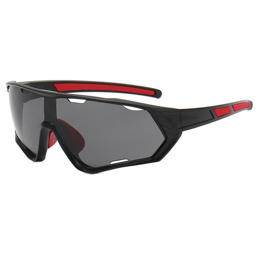 Unisex Techsuit 9330 Fahrradbrille, Schwarz Rot