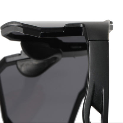 Unisex Fahrradbrille Techsuit 9337, UV-Schutz, Schwarz Silber