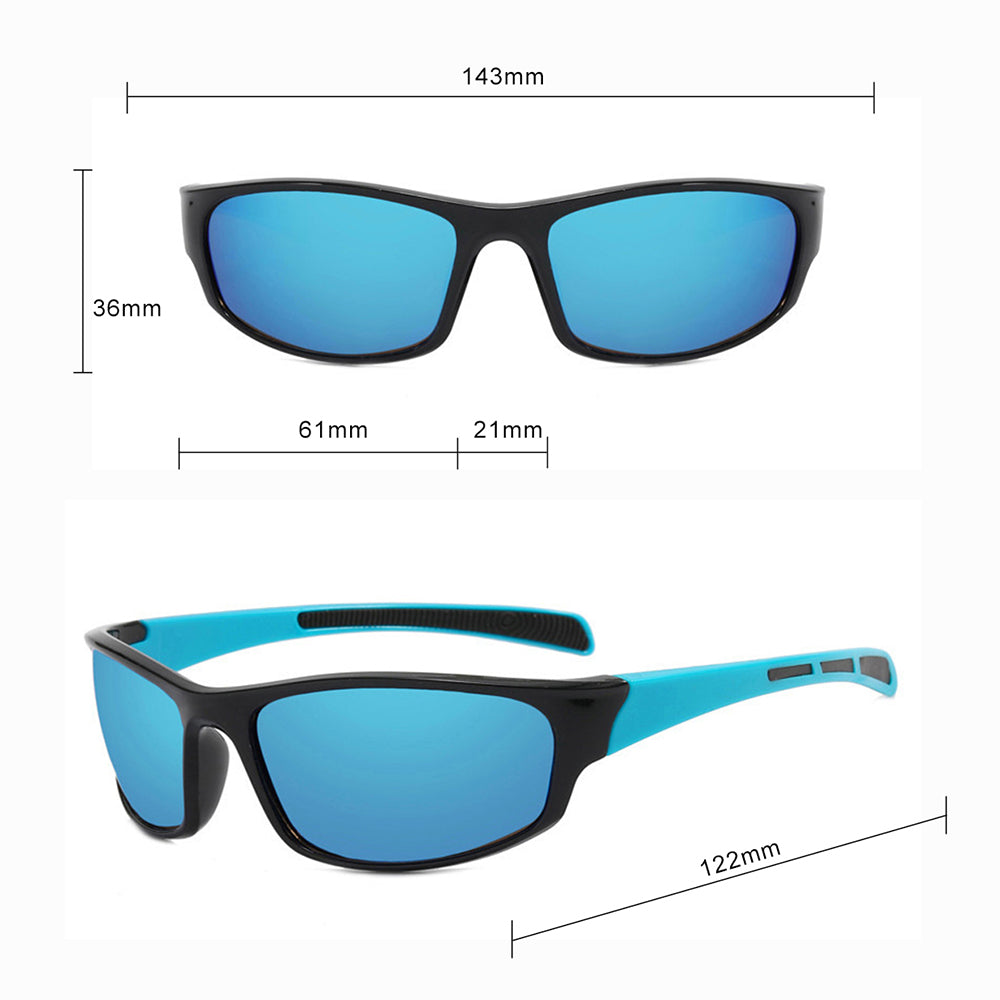 Unisex Cycling Glasses Techsuit 9937, Black Orange
