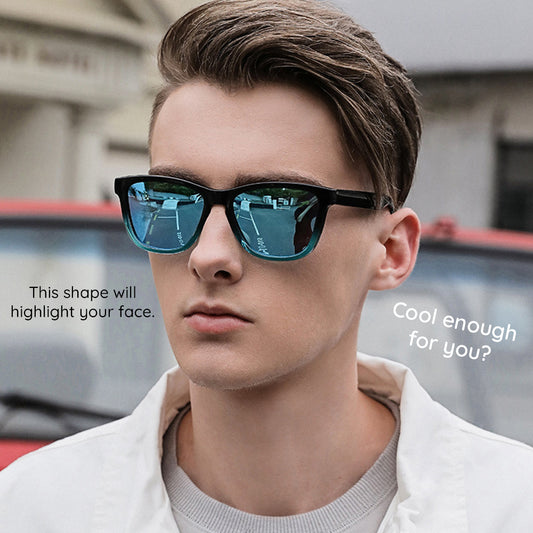Herren-Sonnenbrille Techsuit 0717, polarisiert, UV-Schutz, Schwarz Rot
