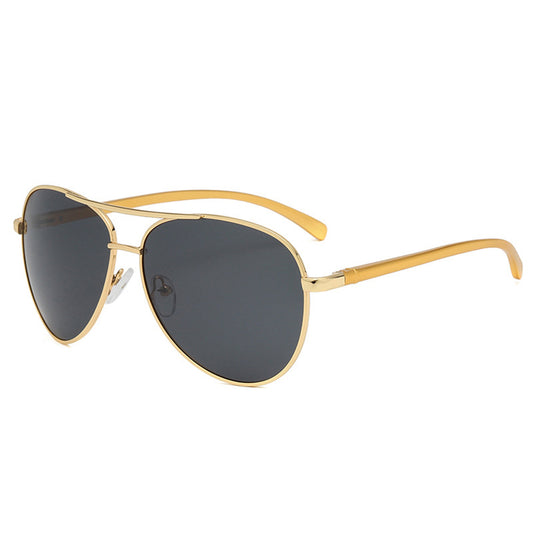 Herren-Sonnenbrille Techsuit 2150, polarisiert, UV-Schutz, gold-grau