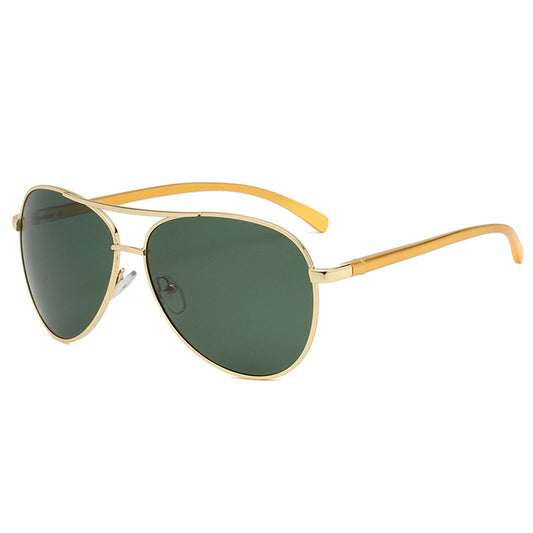 Herren-Sonnenbrille Techsuit 2150, polarisiert, UV-Schutz, goldgrün