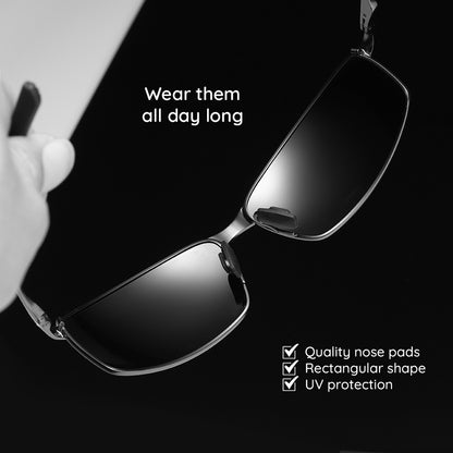 Herren-Sonnenbrille Techsuit 559, polarisiert, UV-Schutz, schwarz transparent