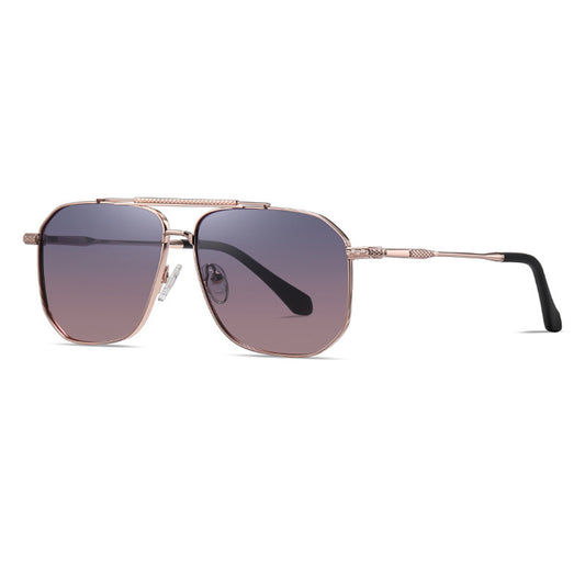 Herren-Sonnenbrille Techsuit 8538, polarisiert, UV-Schutz, rosa gold lila