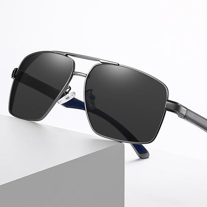 Herren-Sonnenbrille Techsuit LM001, polarisiert, UV-Schutz, Grau Verlauf