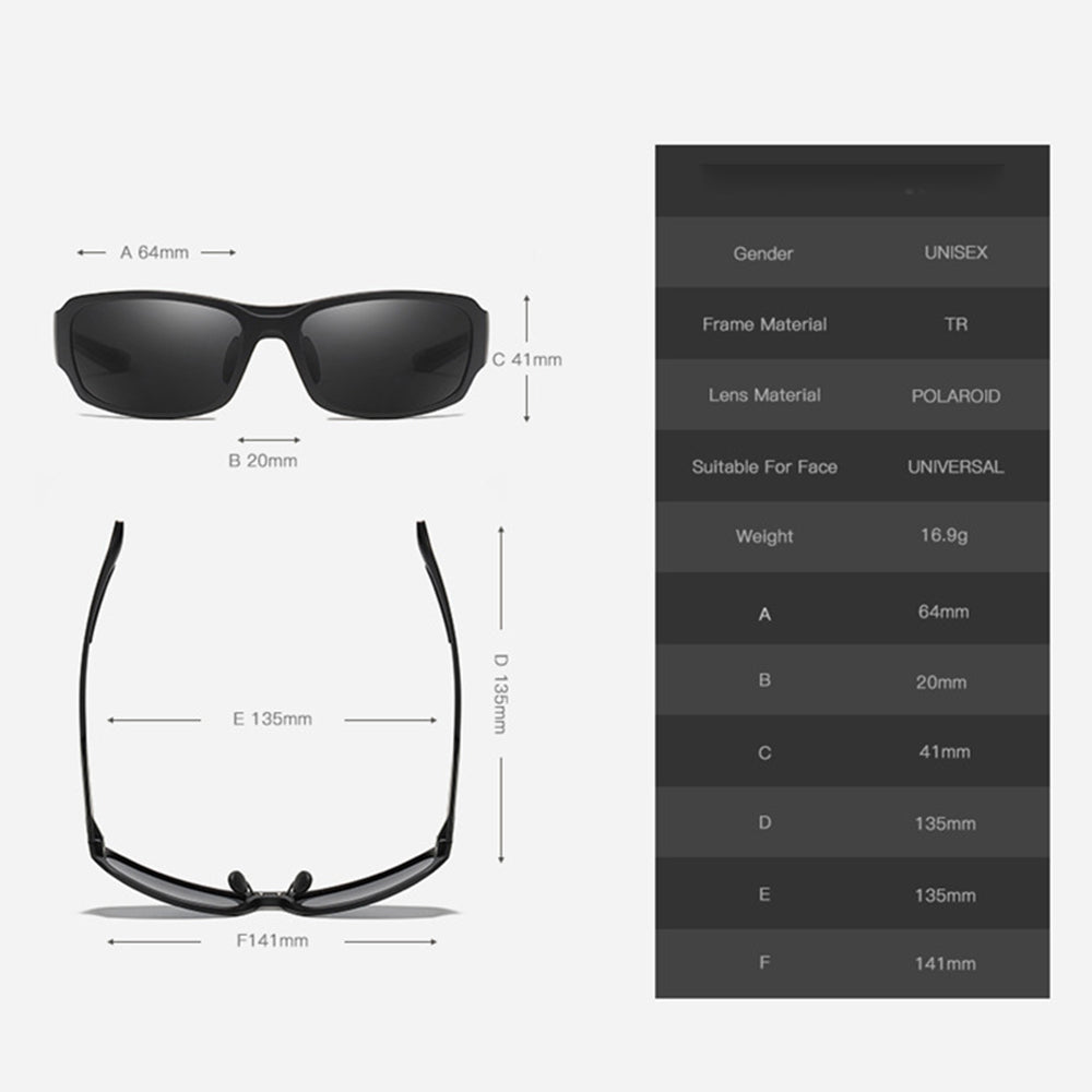 Herren-Sonnenbrille Techsuit MM108, polarisiert, UV-Schutz, braun