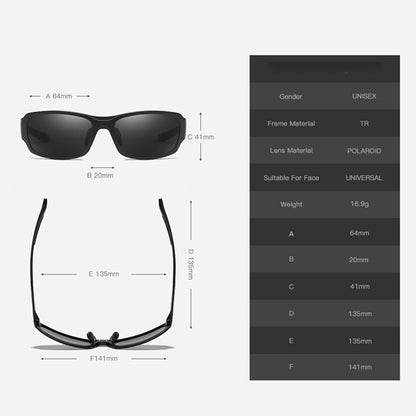 Herren-Sonnenbrille Techsuit MM108, polarisiert, UV-Schutz, braun
