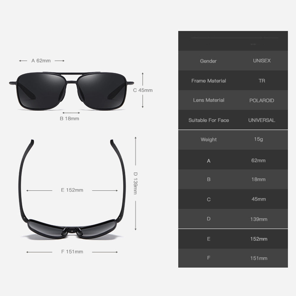 Herren-Sonnenbrille Techsuit MM99, polarisiert, UV-Schutz, braun
