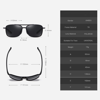 Herren-Sonnenbrille Techsuit MM99, polarisiert, UV-Schutz, braun