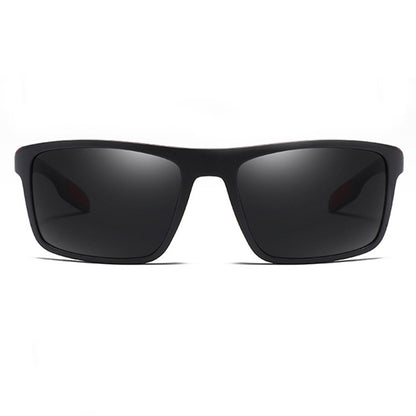 Herren-Sonnenbrille Techsuit TR90 (MM101), polarisiert, UV-Schutz, matt schwarz rot
