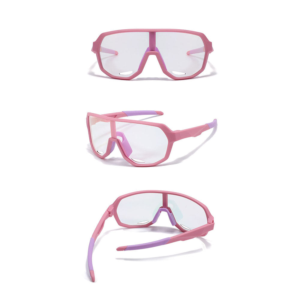 Techsuit Kinder Sonnenbrille 22312, polarisiert, UV-Schutz, Schwarz Rot