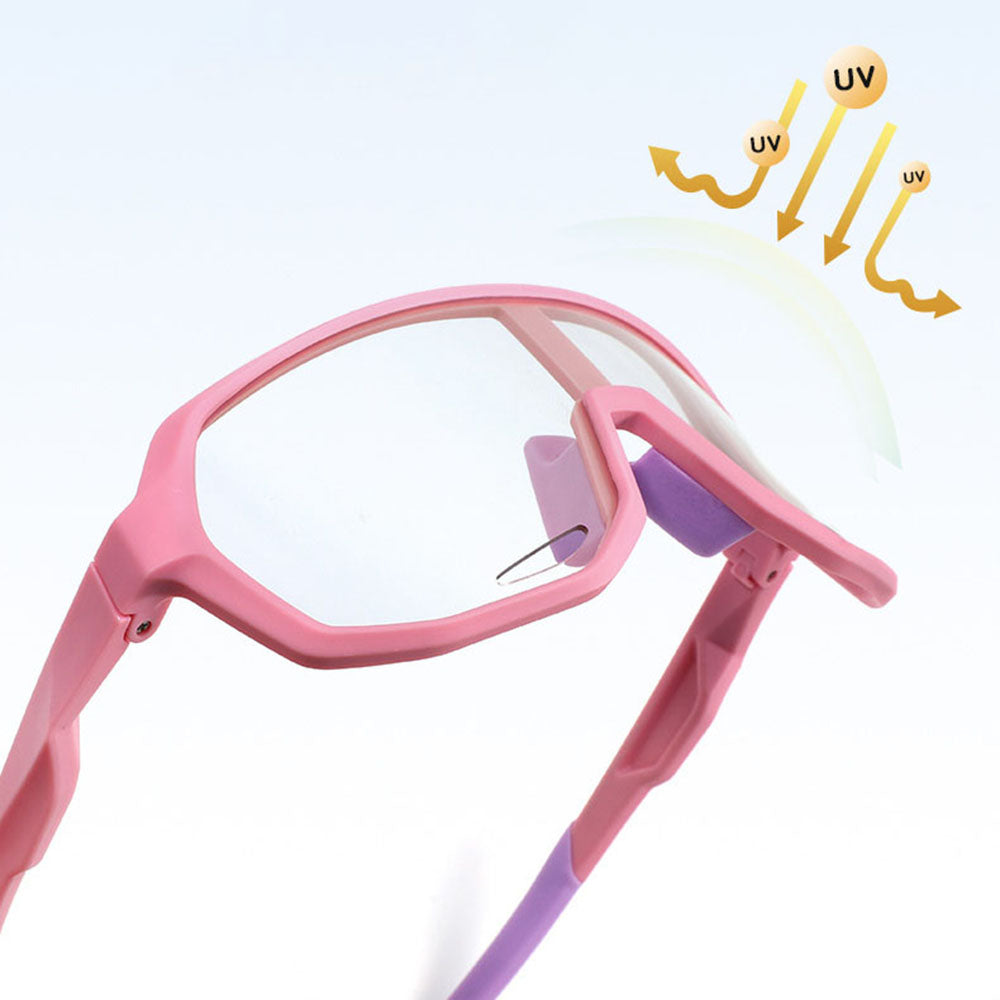 Techsuit Kinder Sonnenbrille 22312, polarisiert, UV-Schutz, Schwarz Rot
