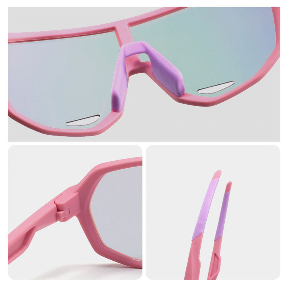 Techsuit Kinder Sonnenbrille 22312, polarisiert, UV-Schutz, Schwarz Rot