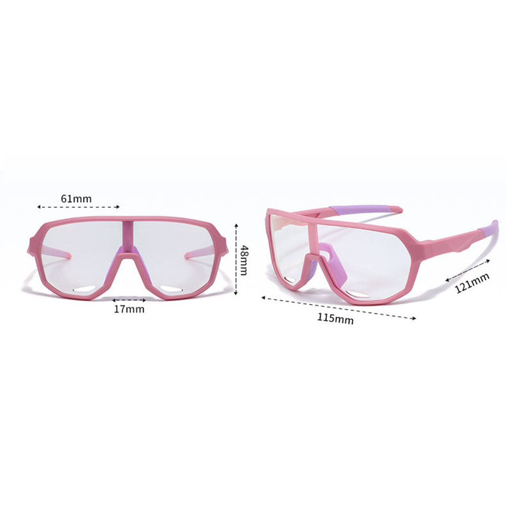 Techsuit Kinder Sonnenbrille 22312, polarisiert, UV-Schutz, Schwarz Rot