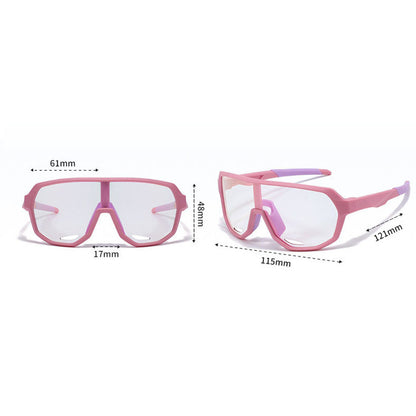 Techsuit Kinder Sonnenbrille 22312, polarisiert, UV-Schutz, Schwarz Rot