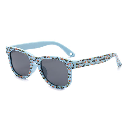 Techsuit 5218 Kinder-Sonnenbrille, polarisiert, UV-Schutz, blau