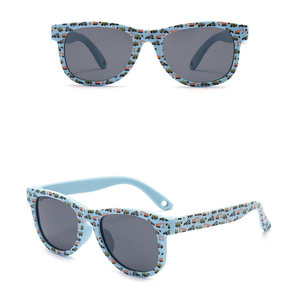 Techsuit 5218 Kinder-Sonnenbrille, polarisiert, UV-Schutz, blau