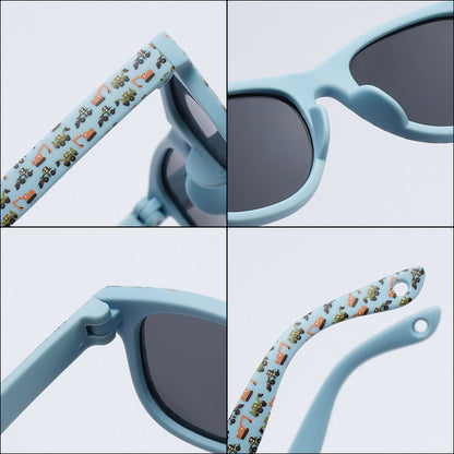 Techsuit 5218 Kinder-Sonnenbrille, polarisiert, UV-Schutz, blau