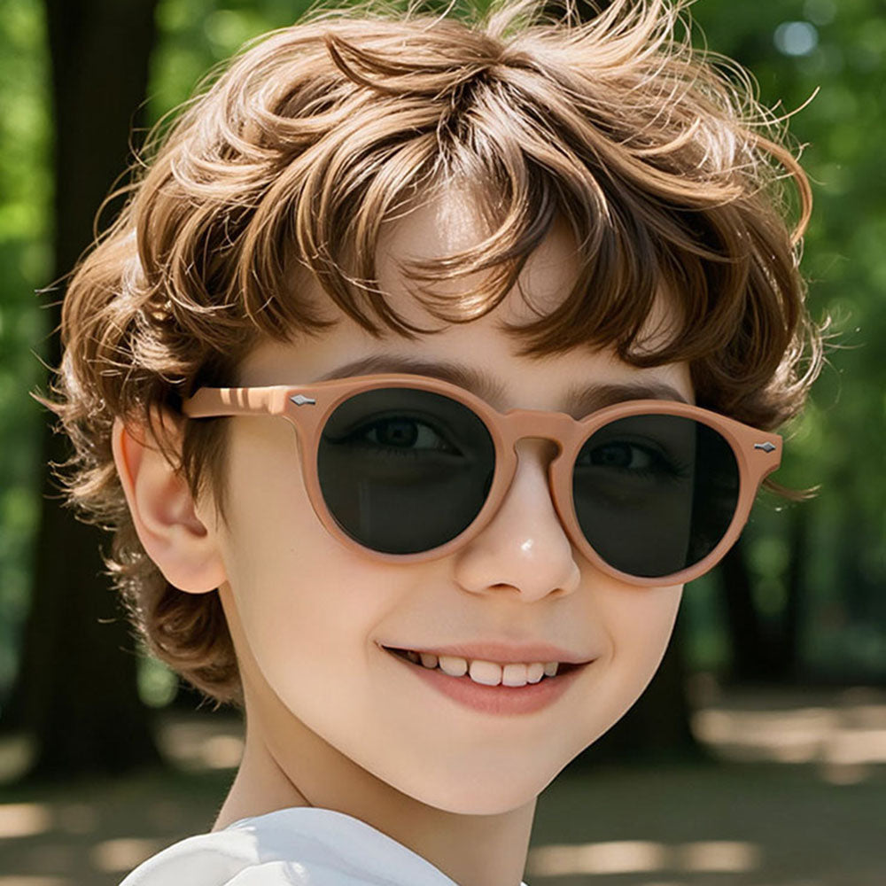 Techsuit 602 Kinder Sonnenbrille, polarisiert, UV-Schutz, Beige