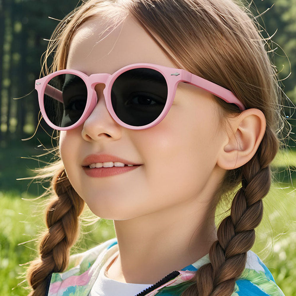 Techsuit 602 Kinder-Sonnenbrille, polarisiert, UV-Schutz, schwarz