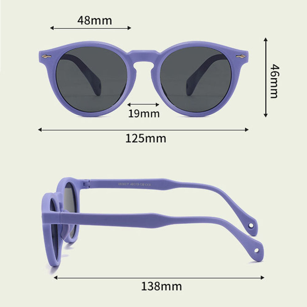 Techsuit 602 Kinder-Sonnenbrille, polarisiert, UV-Schutz, schwarz