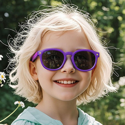 Techsuit 616 Kinder-Sonnenbrille, polarisiert, UV-Schutz, Blau-Gelb