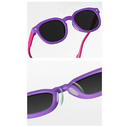 Techsuit 616 Kinder-Sonnenbrille, polarisiert, UV-Schutz, Blau-Gelb