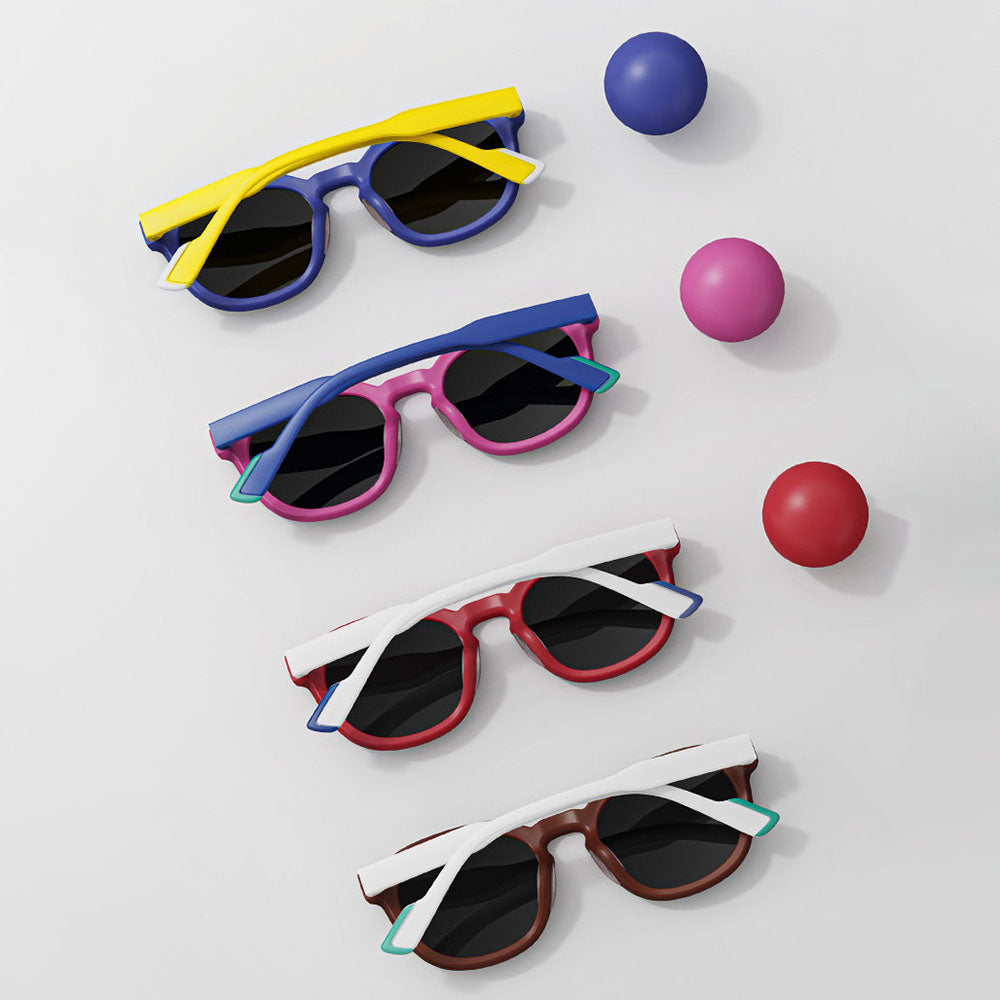 Techsuit 616 Kinder Sonnenbrille, polarisiert, UV-Schutz, Lila Rosa