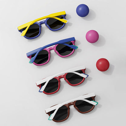 Techsuit 616 Kinder Sonnenbrille, polarisiert, UV-Schutz, Lila Rosa