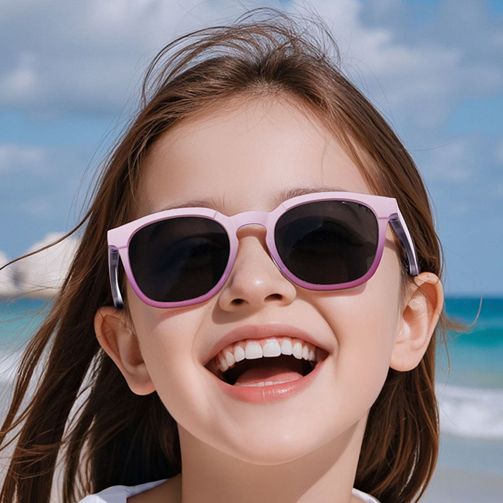 Techsuit 691 Kinder-Sonnenbrille, polarisiert, UV-Schutz, orange