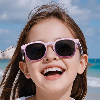 Techsuit 691 Kinder-Sonnenbrille, polarisiert, UV-Schutz, orange