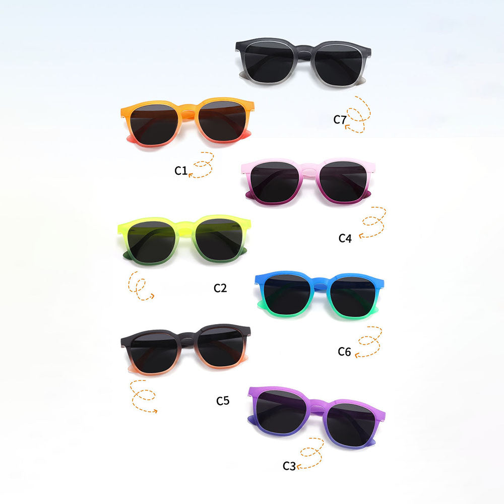 Techsuit 691 Kinder-Sonnenbrille, polarisiert, UV-Schutz, orange