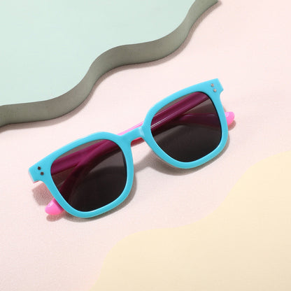 Techsuit Kinder Sonnenbrille 8351-C27, polarisiert, blau-rosa