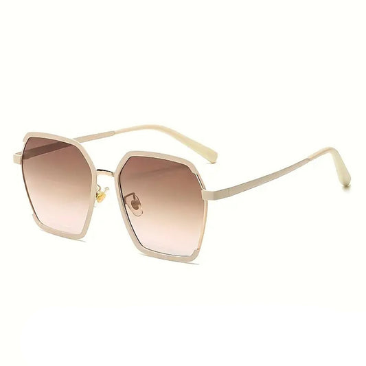 Damen-Sonnenbrille Techsuit 191, polarisiert, UV-Schutz, Creme Braun