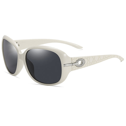 Damen-Sonnenbrille Techsuit 2012, polarisiert, UV-Schutz, Weiß Grau