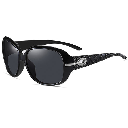 Damen-Sonnenbrille Techsuit 2012, polarisiert, UV-Schutz, Schwarz Grau