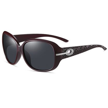Damen-Sonnenbrille Techsuit 2012, polarisiert, UV-Schutz, Rot Grau