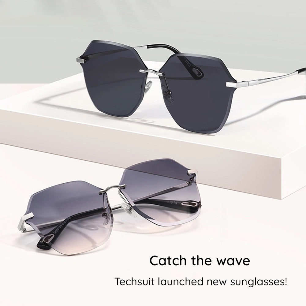 Damen-Sonnenbrille Techsuit 8195, Silber Grau