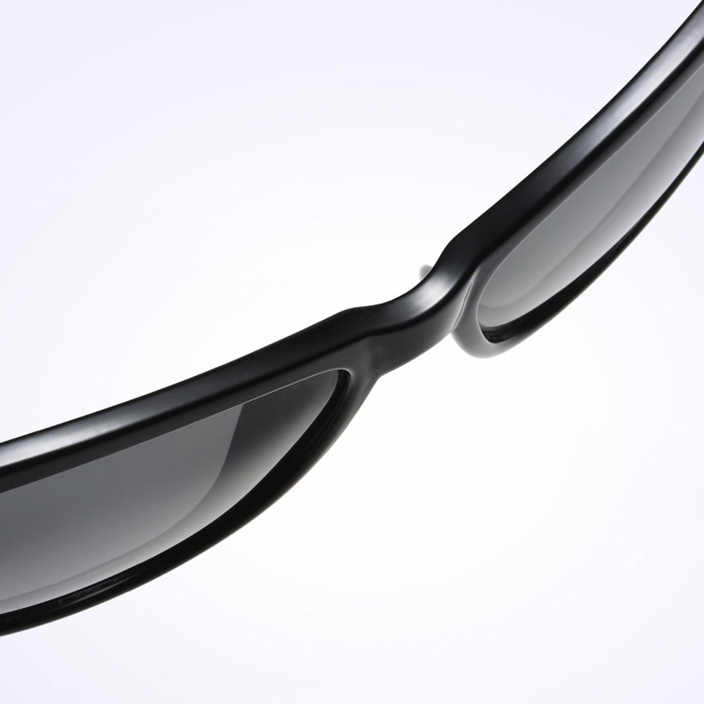 Damen-Sonnenbrille Techsuit A572, polarisiert, UV-Schutz, Schwarz Grau
