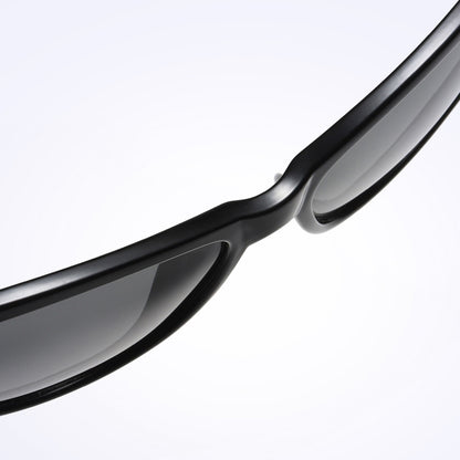Damen-Sonnenbrille Techsuit A572, polarisiert, UV-Schutz, Schwarz Grau