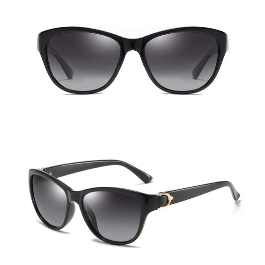 Damen-Sonnenbrille Techsuit A572, polarisiert, UV-Schutz, schwarz grau verlaufend