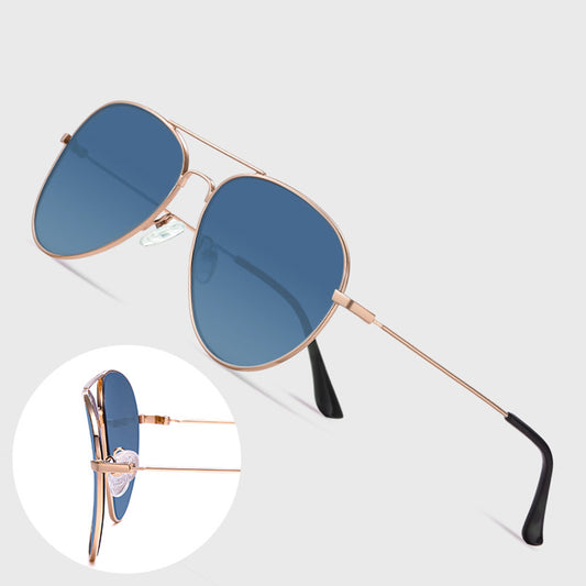 Unisex-Sonnenbrille Techsuit 3025, UV-Schutz, Silber Blau