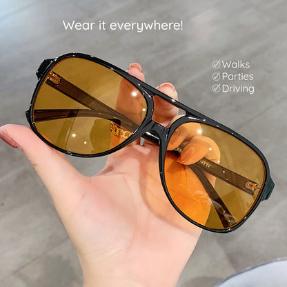 Unisex-Sonnenbrille Techsuit 98061, UV-Schutz, Braun Beige Orange