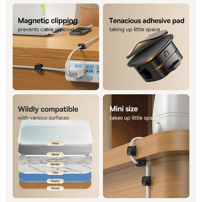 Baseus Lite Magnetic Kabelorganisator, Set 3 Stück, Weiß B01331106211-00