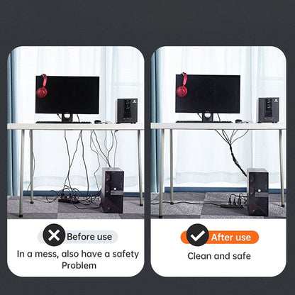 McDodo VS-0961 Cable Organizer Belt, Velcro, 3m, Black