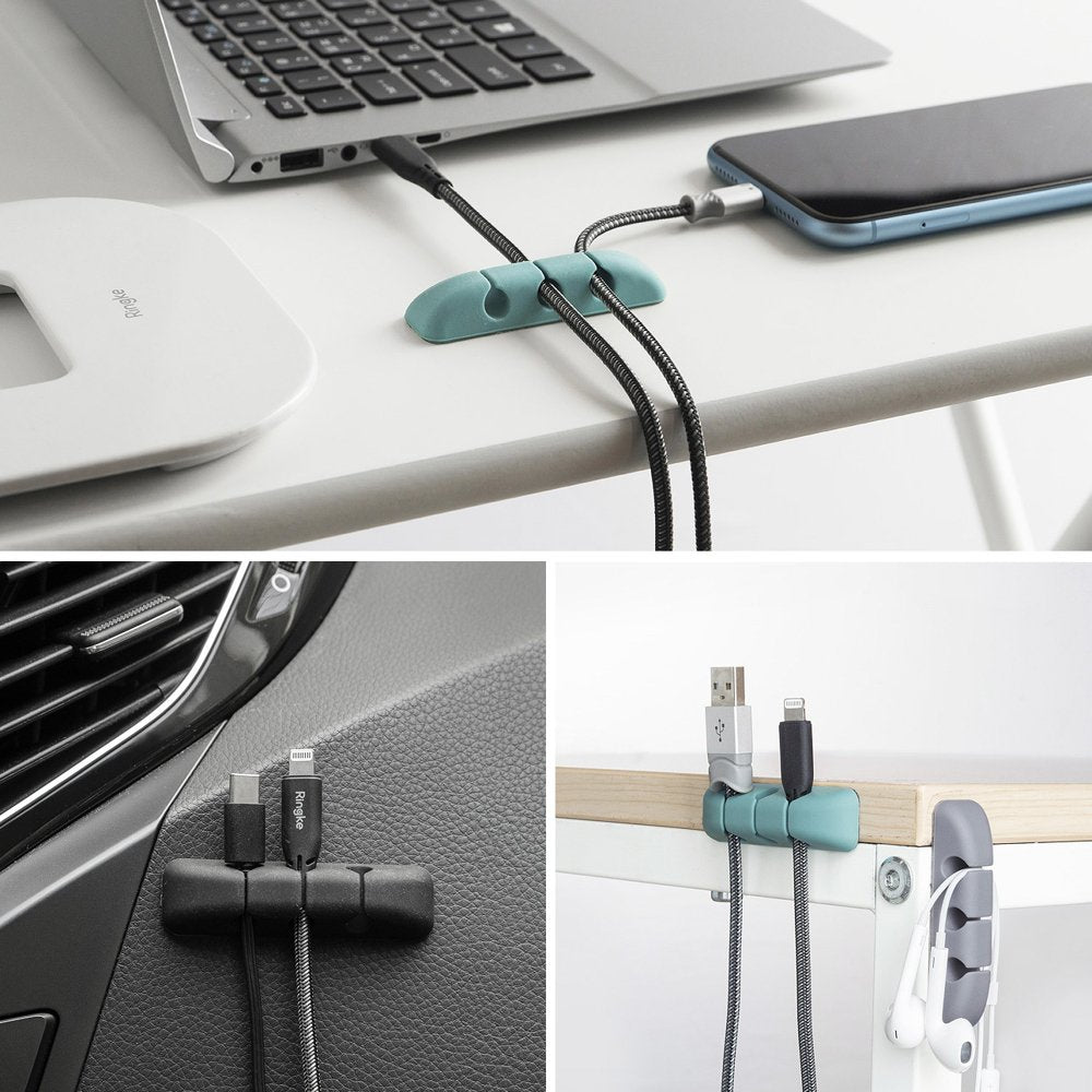 Kabelorganisator Ringke, Set 4 Stück, Schwarz