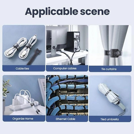 Kabelorganisator UGREEN LP401, Velcro, Set 3 Stück, Schwarz